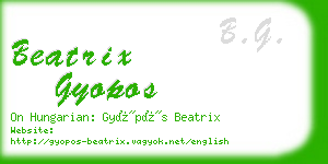 beatrix gyopos business card
